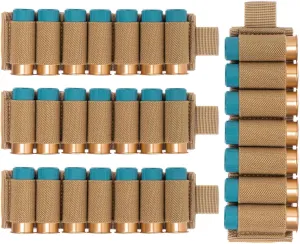 4 Packs Shotgun Shell Holder, Side Saddle 12 Gauge, 7 Rounds Buttstock Shotgun Card