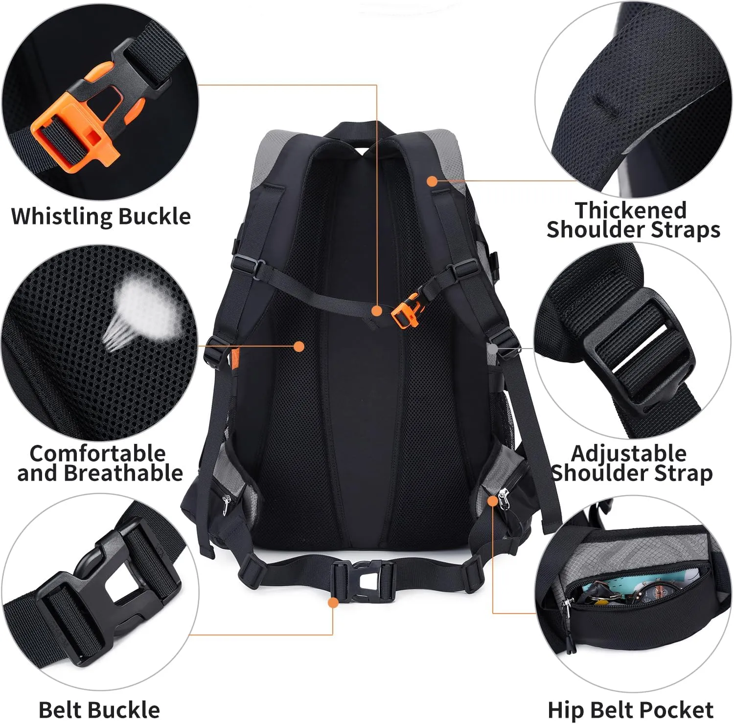 40L Hiking Backpack Waterproof Lightweight Daypack Travel Sports Camping Backpack for Men Women