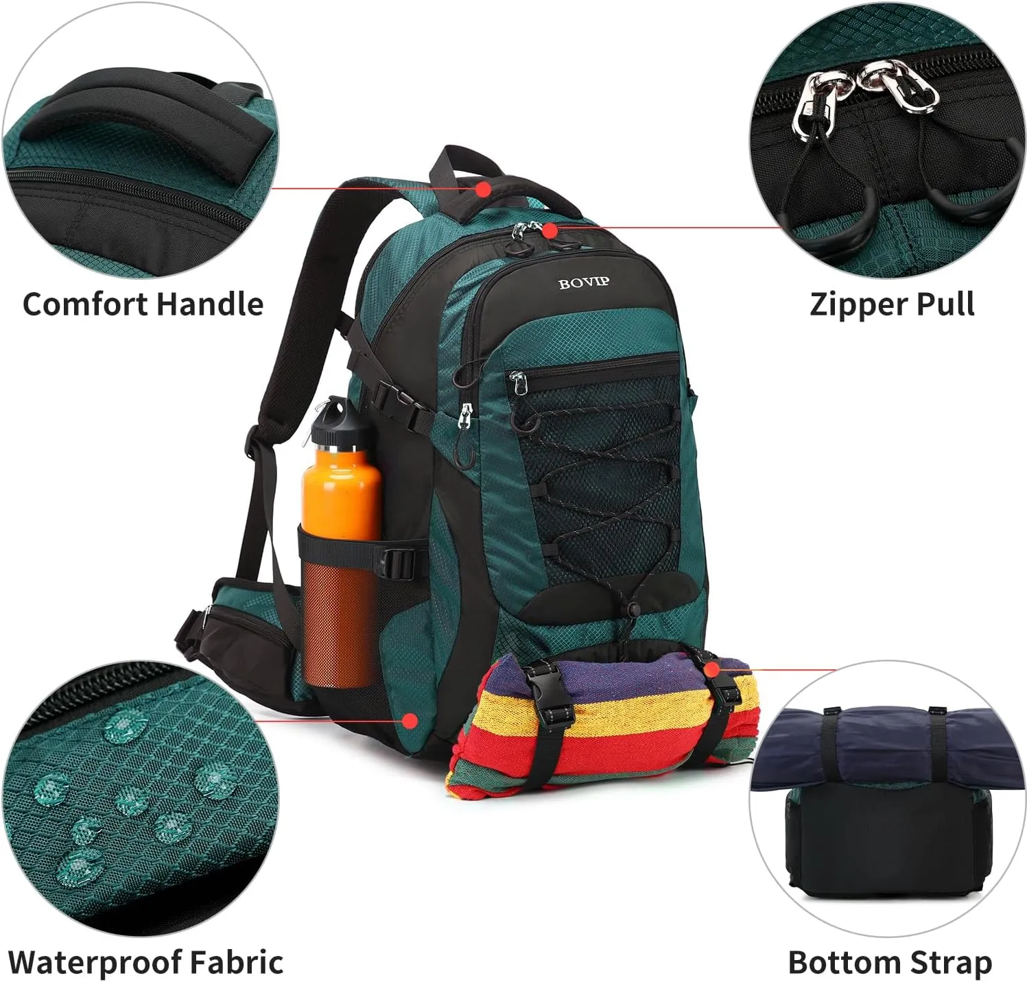 40L Hiking Backpack Waterproof Lightweight Daypack Travel Sports Camping Backpack for Men Women