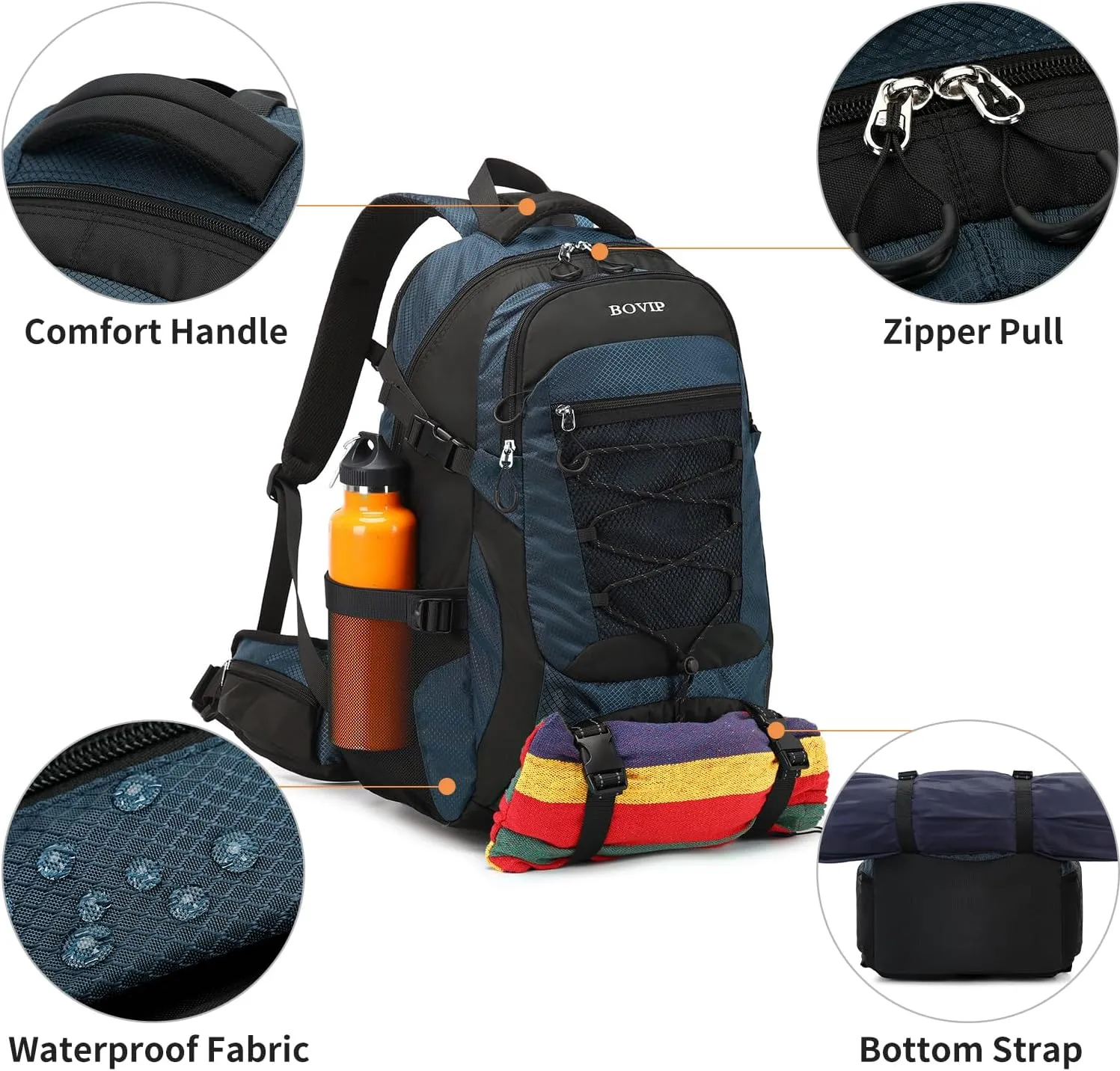 40L Hiking Backpack Waterproof Lightweight Daypack Travel Sports Camping Backpack for Men Women