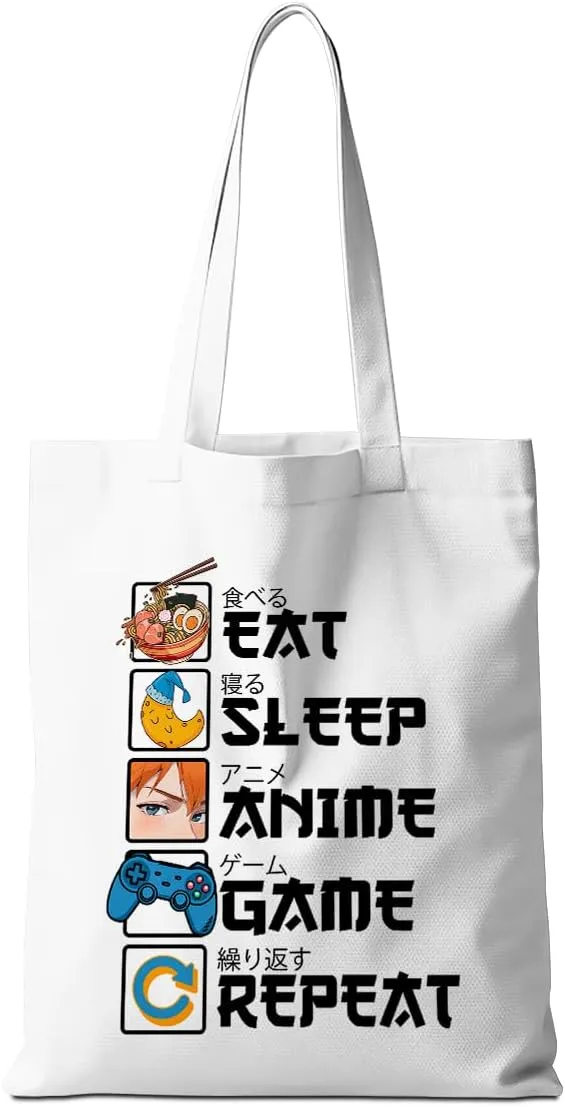 Anime Gifts Tote Bag Game Anime Merch Weekender Bag Shopping Bags Anime Stuff Japanese Gifts for Women Friends Anime Lover Gamer Reusable Grocery Bags for Shopping Picnic Vacation Birthday Graduation