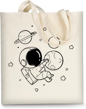 AUSVKAI Canvas Tote Bag Aesthetic Cute For Women College Grocery Bag Cotton Cloth Beach Totes Gift