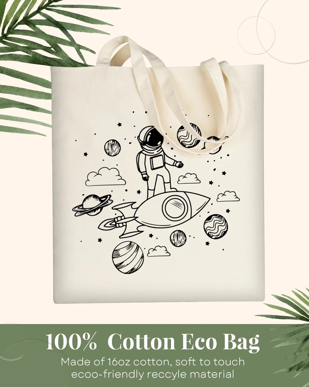 AUSVKAI Canvas Tote Bag Aesthetic Cute For Women College Grocery Bag Cotton Cloth Beach Totes Gift