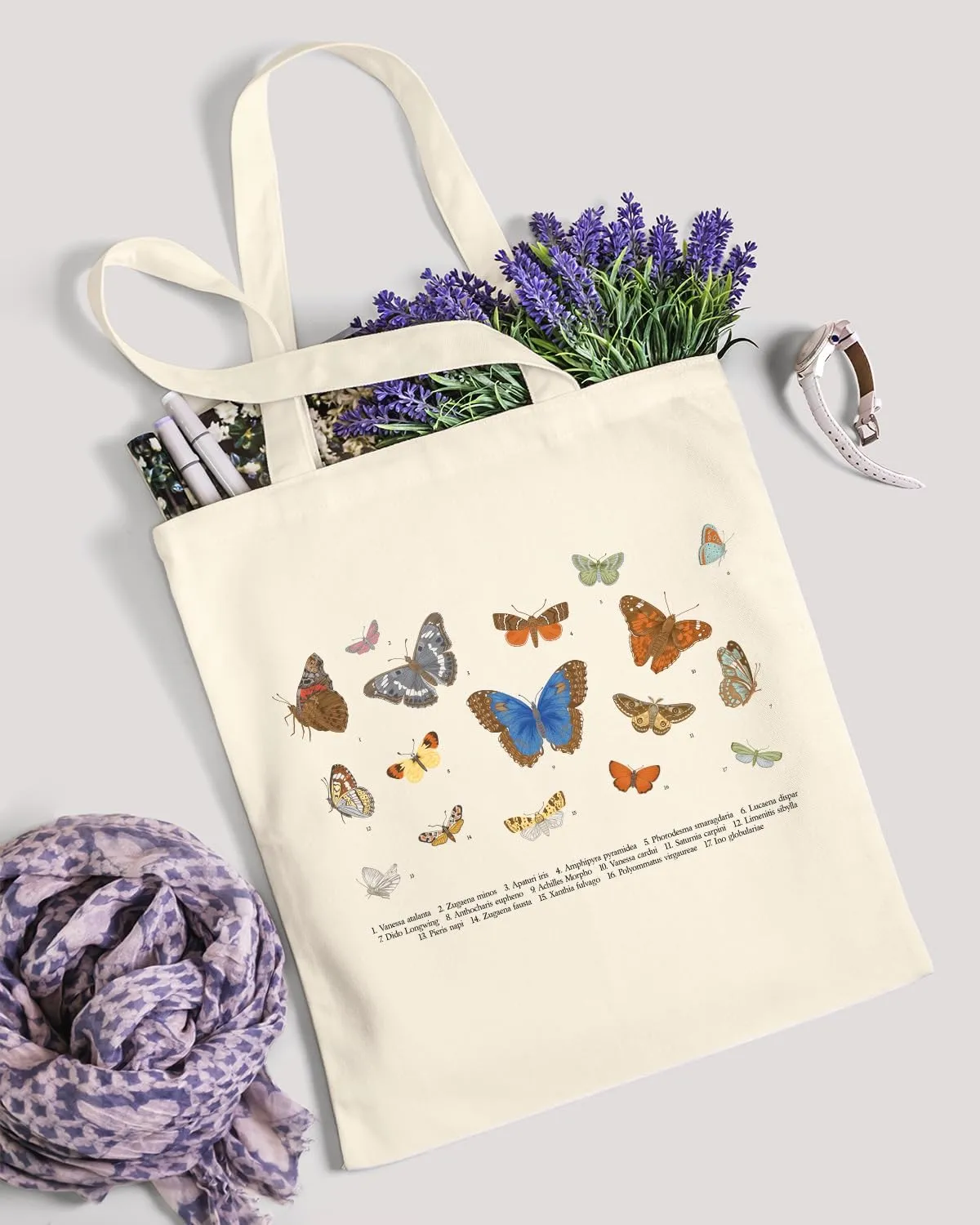 AUSVKAI Canvas Tote Bag Aesthetic for Women, Cute Reusable Cloth Cotton Bags for College Shopping Beach Grocery Trendy Gifts