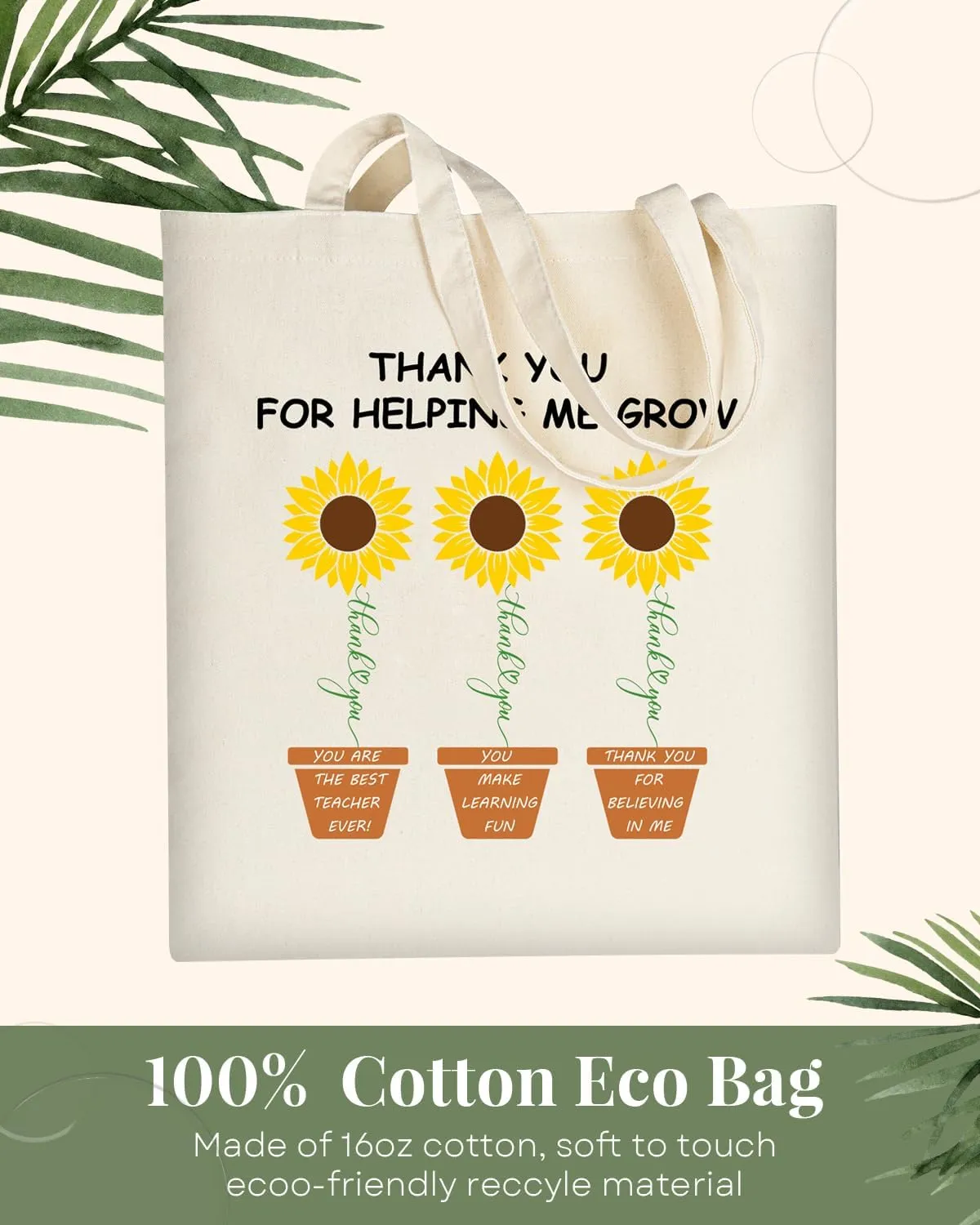 AUSVKAI Canvas Tote Bag for Women, Aesthetic Cute Grocery Grocery Reusable Cotton Gift Bag for Shooping Beach Trendy Gifts