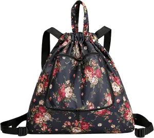 Beach Tote Bag Drawstring Seal Folding Sports Fitness Backpack Light Travel Day-Pack For Gym Outdoor Mens Beach Travel F