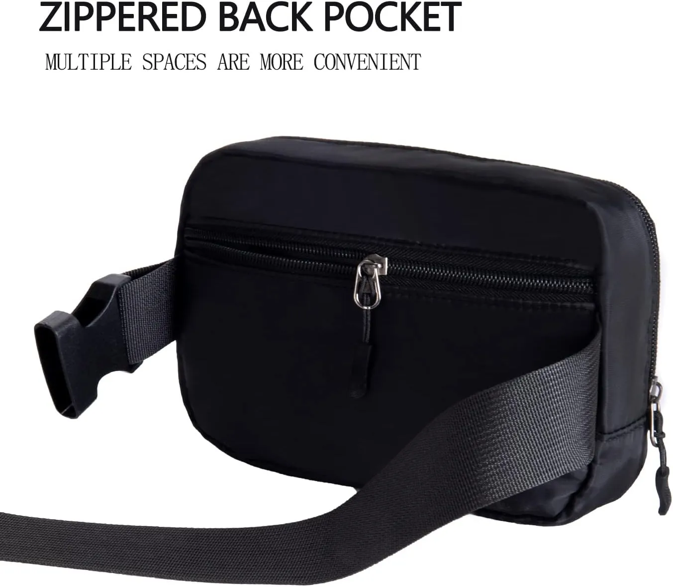 Belt bag Fanny pack crossbody bags for women Everywhere belt bag (black)