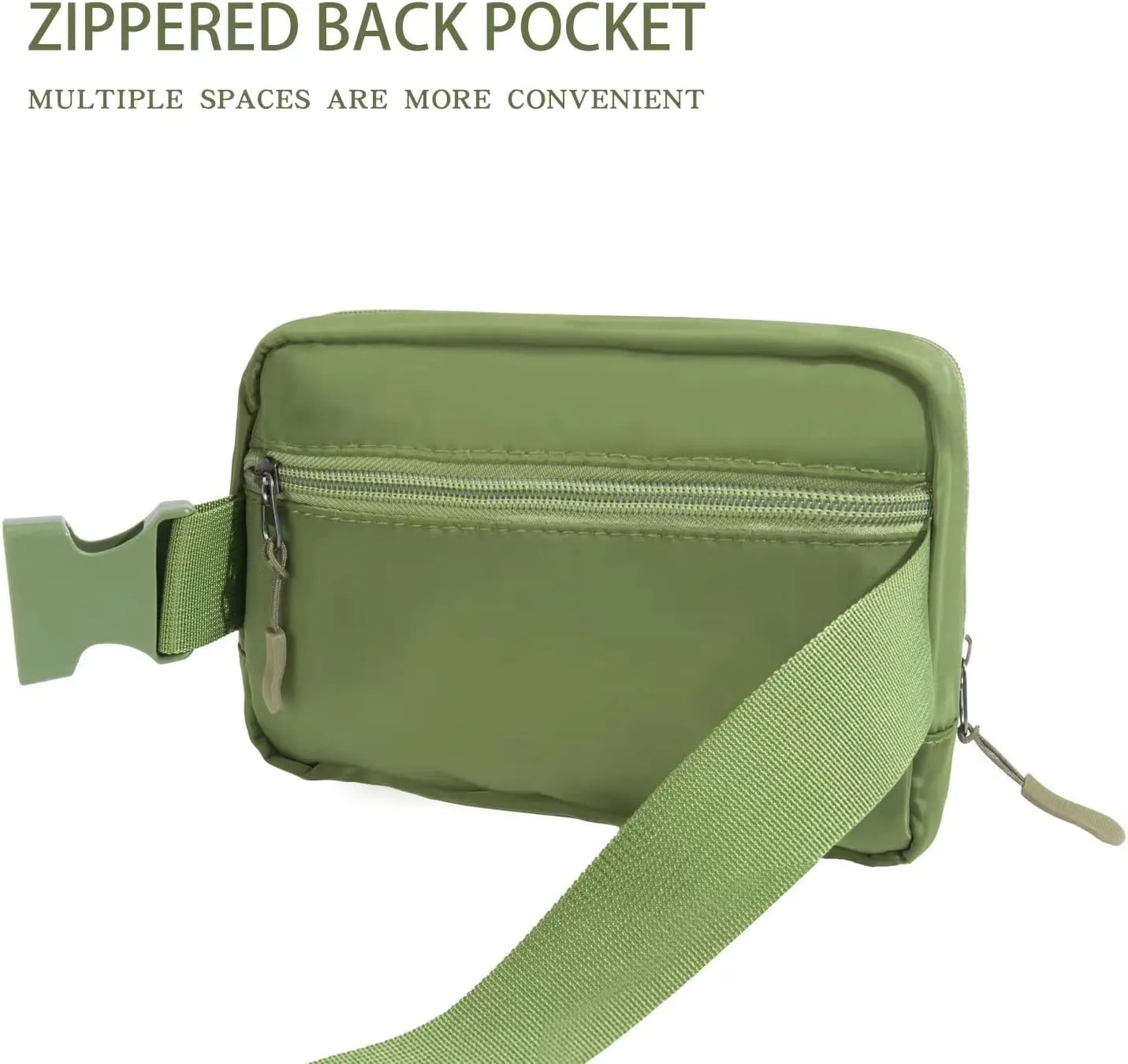 Belt bag Fanny pack crossbody bags for women Everywhere belt bag (Green)