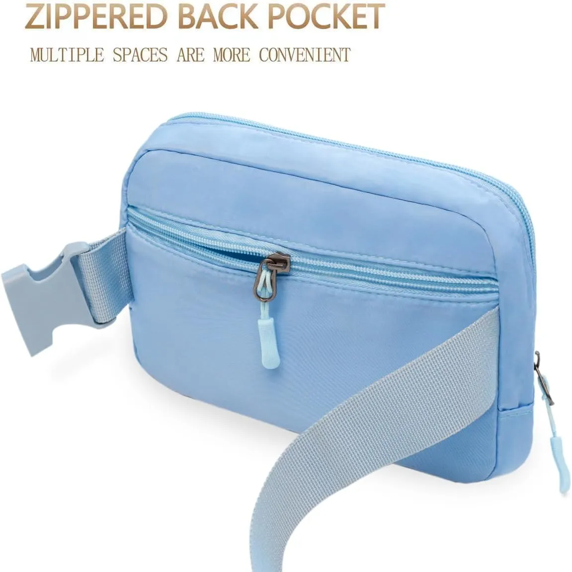 Belt bag Fanny pack crossbody bags for women Everywhere belt bag (Light blue)