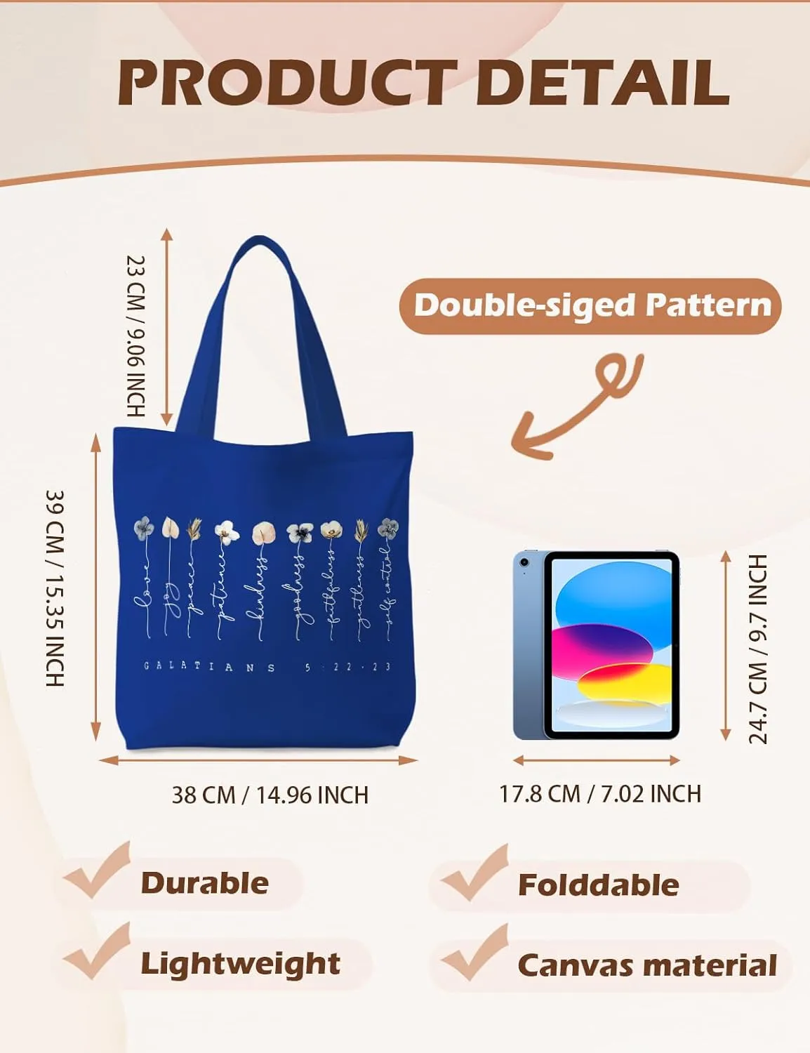 Bible Bags for Women, Christian Tote Bag, Gifts for Christian Women