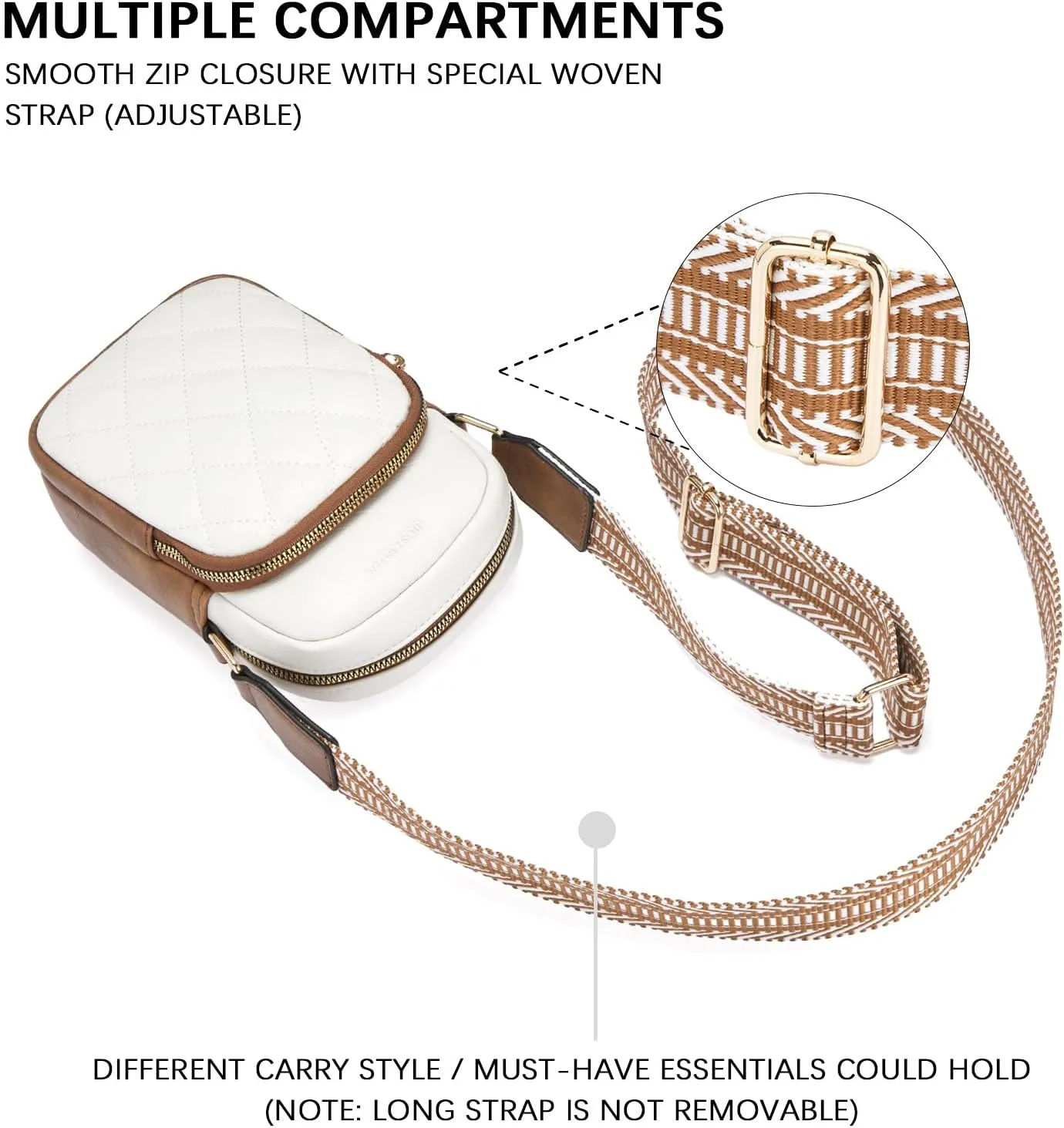 BOSTANTEN Small Crossbody Bags for Women Designer Zip Cell Phone Purse Shoulder Handbags Wallet with Card Slots