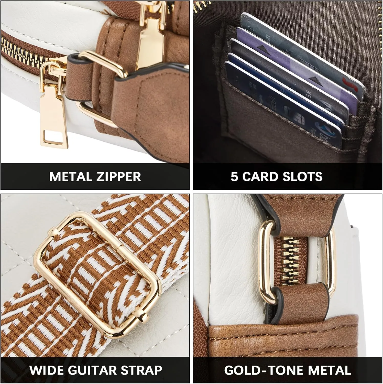 BOSTANTEN Small Crossbody Bags for Women Designer Zip Cell Phone Purse Shoulder Handbags Wallet with Card Slots