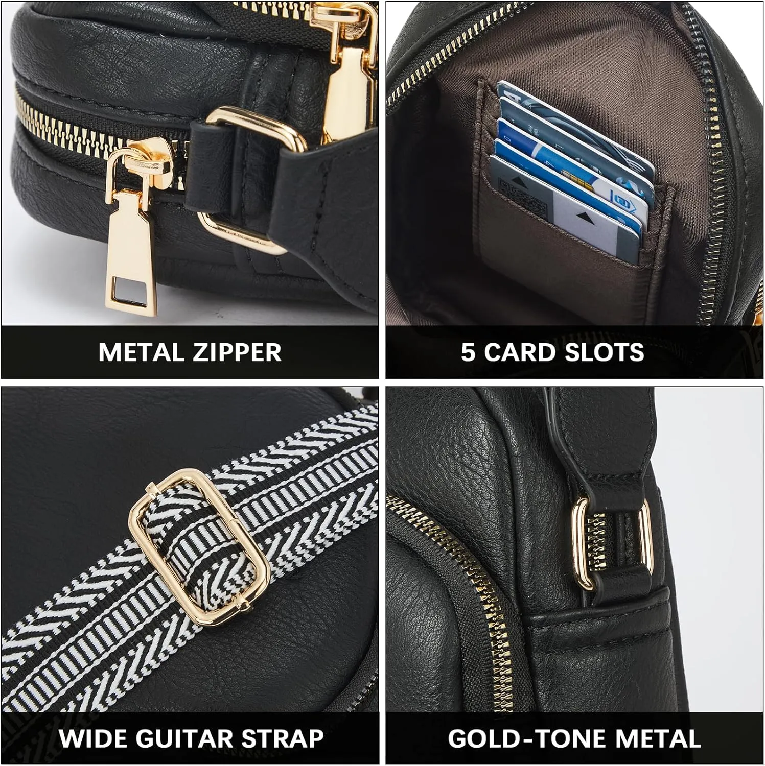 BOSTANTEN Small Crossbody Bags for Women Designer Zip Cell Phone Purse Shoulder Handbags Wallet with Card Slots