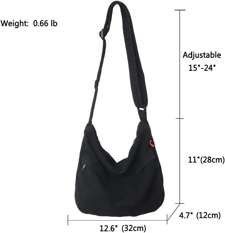 Canvas Tote Bag for Women Men Unisex Purses Women's Crossbody Handbags Hobo Shoulder Bag for Teen Girls