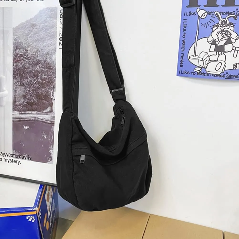 Canvas Tote Bag for Women Men Unisex Purses Women's Crossbody Handbags Hobo Shoulder Bag for Teen Girls