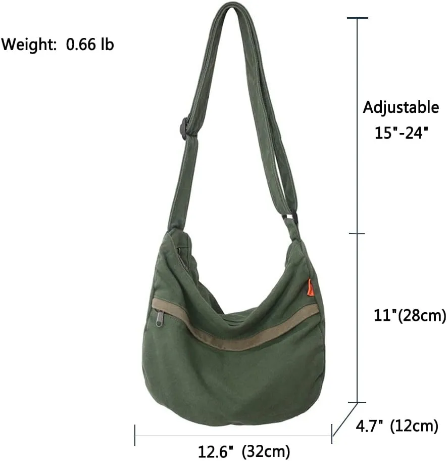 Canvas Tote Bag for Women Men Unisex Purses Women's Crossbody Handbags Hobo Shoulder Bag for Teen Girls