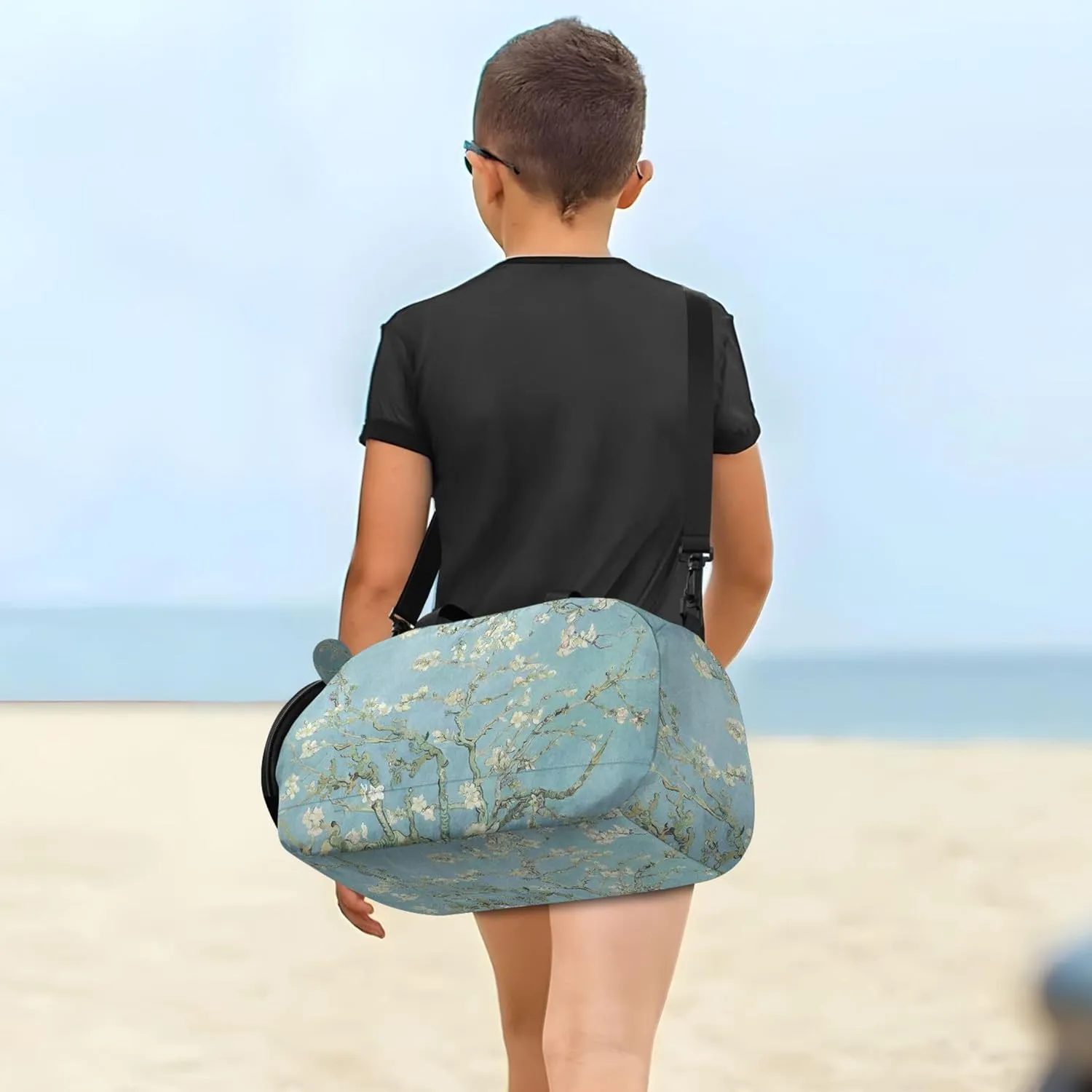 Carry on Duffel Bag for Boys Overnight Bags Toddler Travel Duffle Bags Girls Tote Kids Dance Duffle Almond Blossom Vangogh