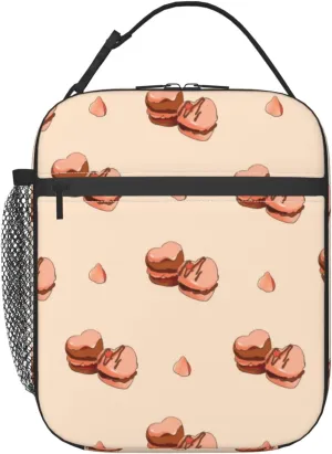 Cartoon Macarons Lunch Tote Bag,Food Handbags Case For Women Lunch Box Insulated Lunch Container