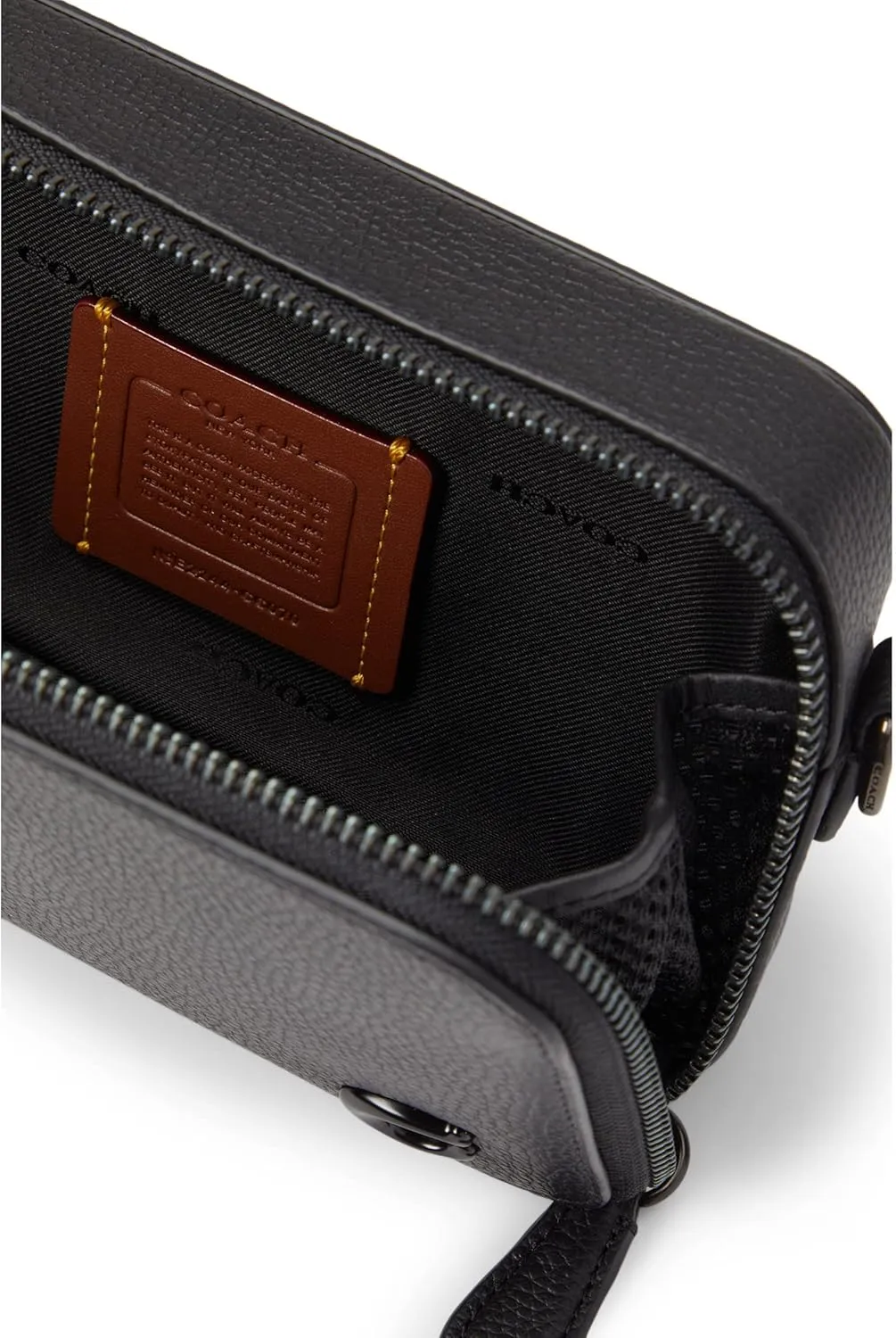 Coach Men's Charter Slim Crossbody Bag in Pebble Leather with Sculpted C Hardware Branding