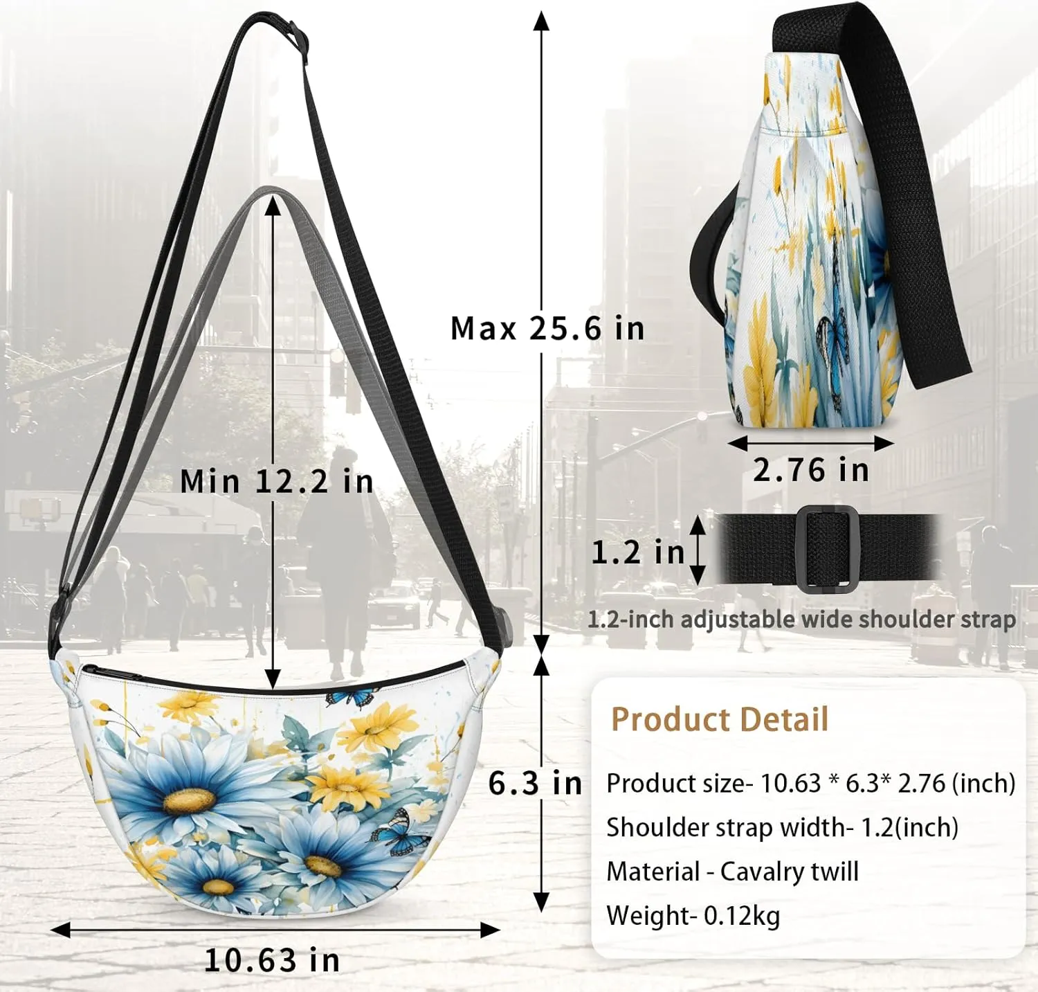 Crescent Crossbody Bag for Women Men, Lightweight Small Sling Hobos Dumpling Bag Crescent Purse, Crescent Moon Bags
