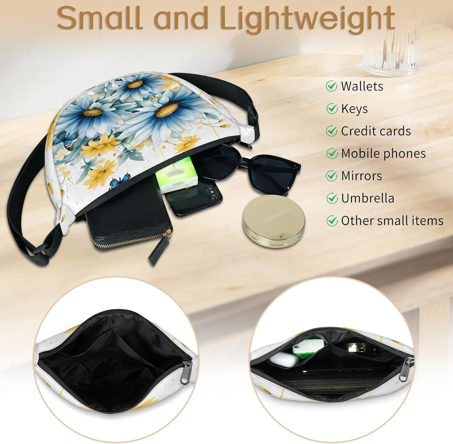 Crescent Crossbody Bag for Women Men, Lightweight Small Sling Hobos Dumpling Bag Crescent Purse, Crescent Moon Bags