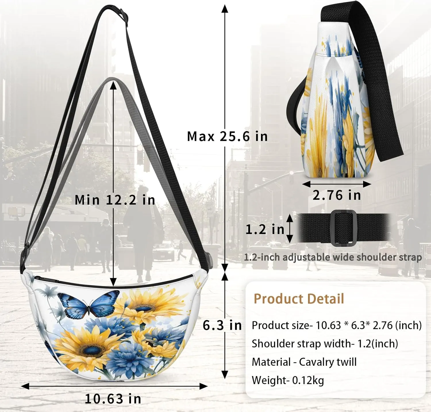 Crescent Crossbody Bag for Women Men, Lightweight Small Sling Hobos Dumpling Bag Crescent Purse, Crescent Moon Bags