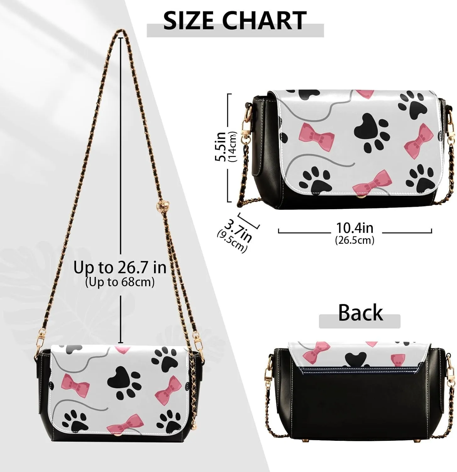 Crossbody Bags for Women Trendy Women's Black Shoulder Bag Small PU Leather Flap Cross Body Bag Handbags