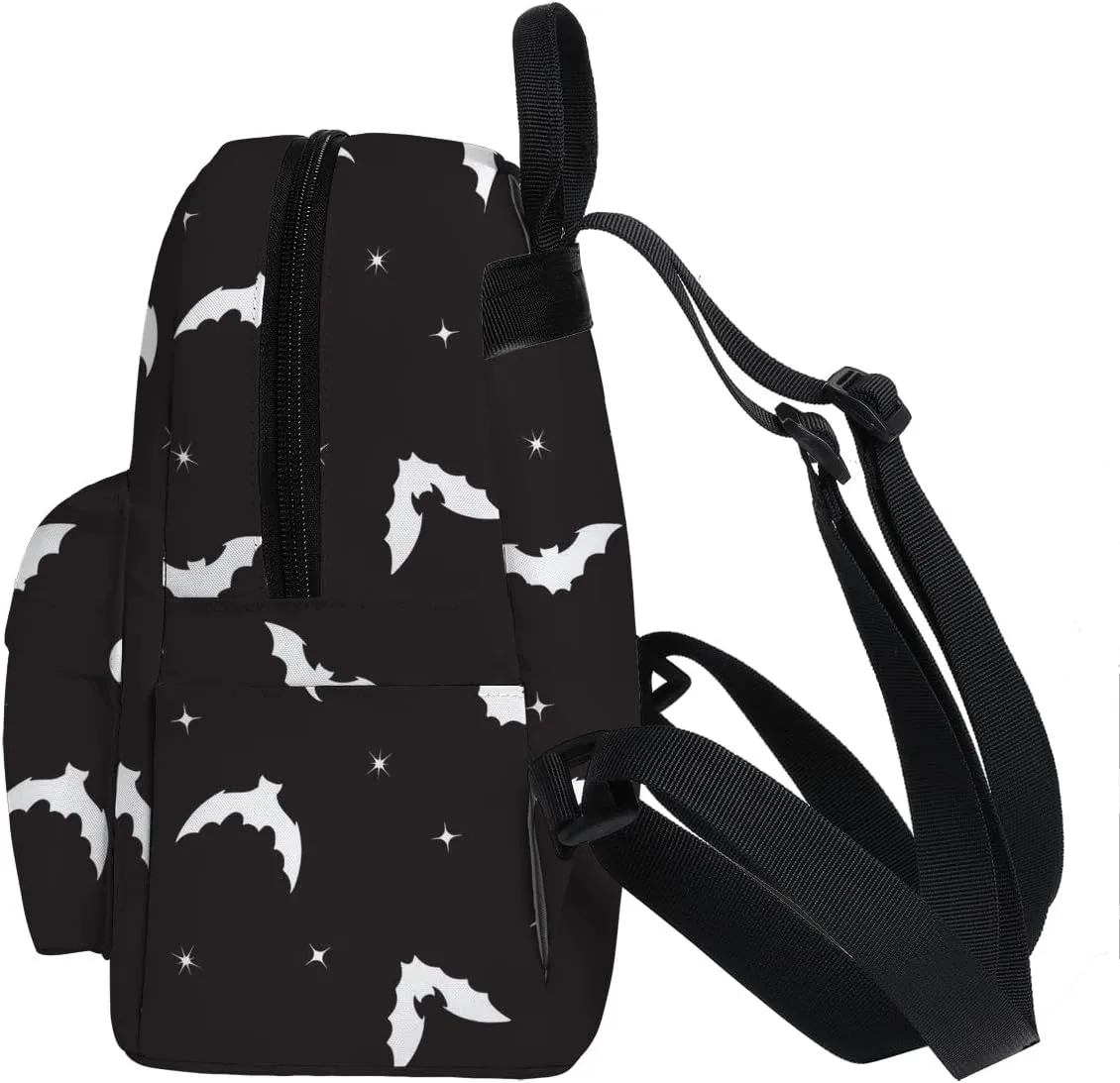 Deanfun Mini Backpack for Women - Waterproof Cute Small Backpack with Bat Print, Multi Pockets and Reinforced Belts MNSB-311