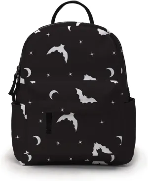Deanfun Mini Backpack for Women - Waterproof Cute Small Backpack with Bat Print, Multi Pockets and Reinforced Belts MNSB-311