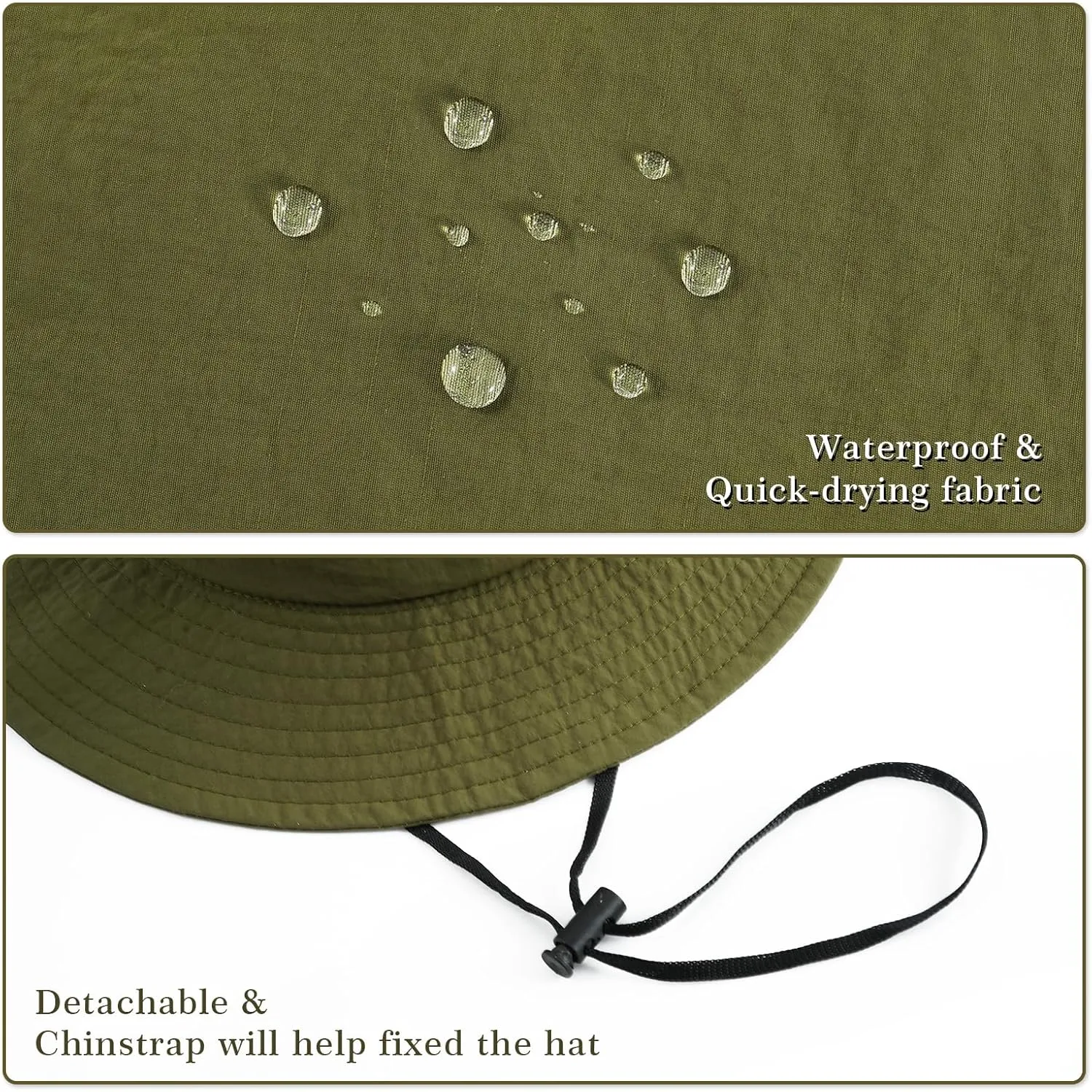 DOCILA Stylish Bucket Hats for Women Foldable Outdoor Plaid Fisherman Sun/Rain Cap with Chin Strap
