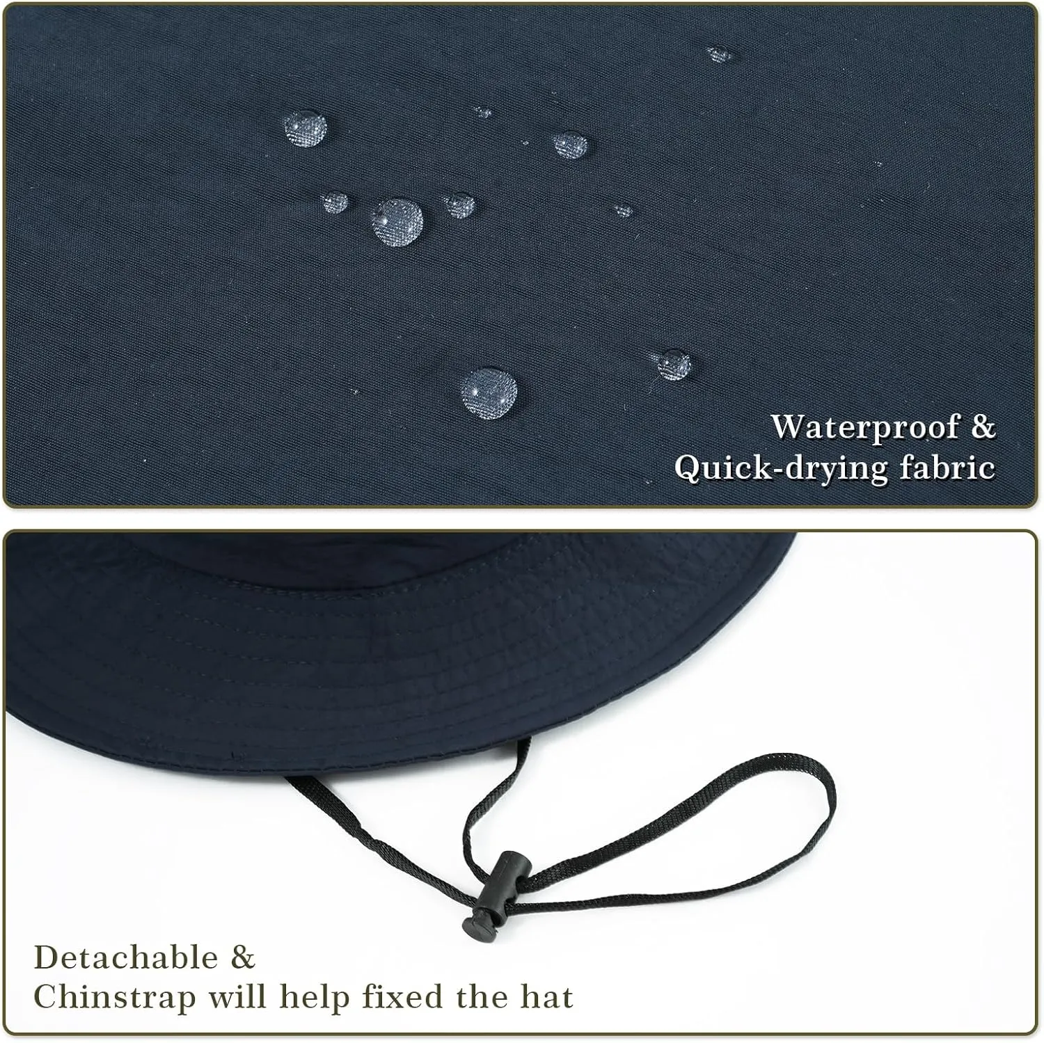DOCILA Stylish Bucket Hats for Women Foldable Outdoor Plaid Fisherman Sun/Rain Cap with Chin Strap