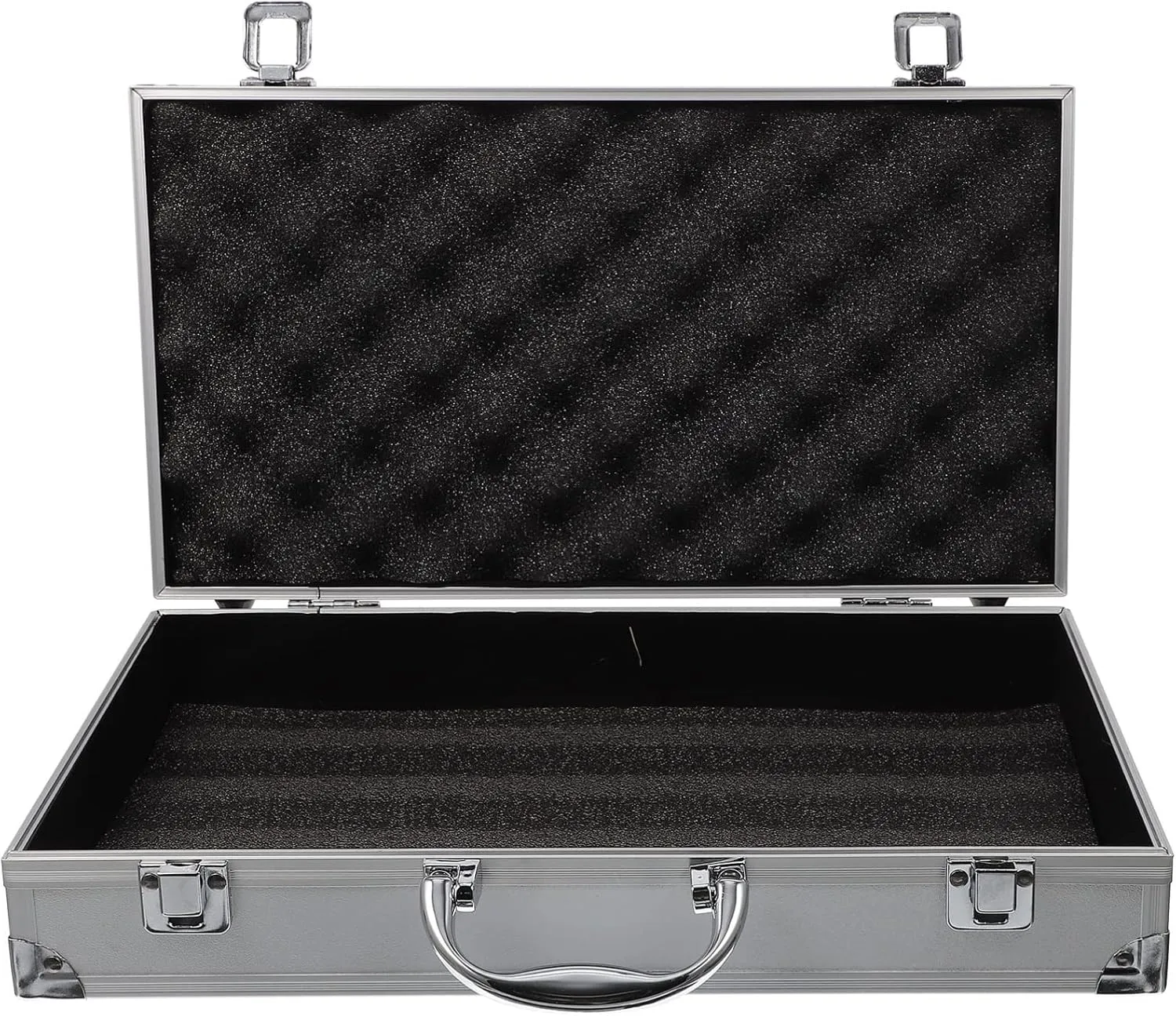 DOITOOL Silver Aluminum Briefcase with Lock, Aluminum Briefcase for Men or Women (14.1x7.8x2.9Inch)