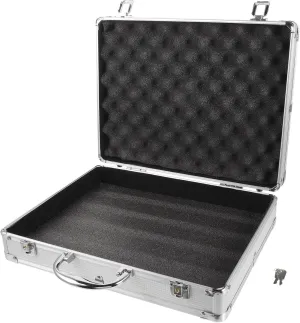 DOITOOL Silver Aluminum Briefcase with Lock, Aluminum Briefcase for Men or Women, Metal Hard Case with Foam for Travelers Luggage Craftsman Travel Cash (14.54 X 11.2 X 3.54inch)