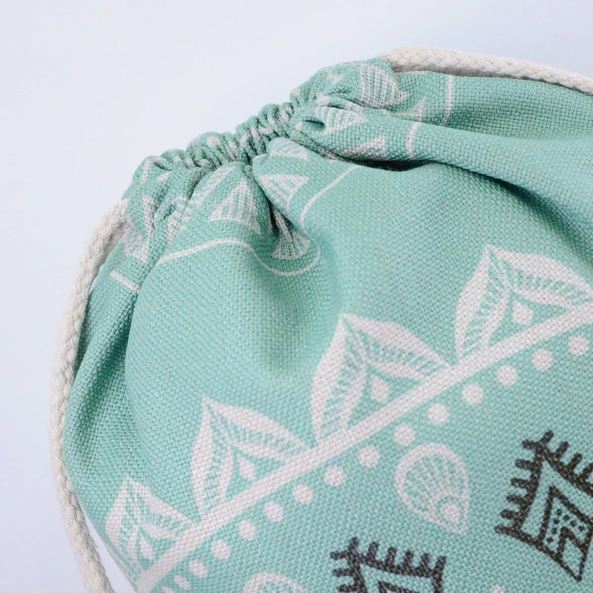Drawstring Backpack Mandala Style String Bag Canvas Beach Sport Daypack