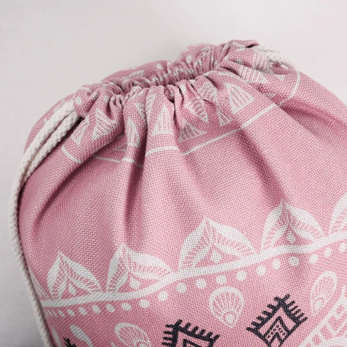 Drawstring Backpack Mandala Style String Bag Canvas Beach Sport Daypack