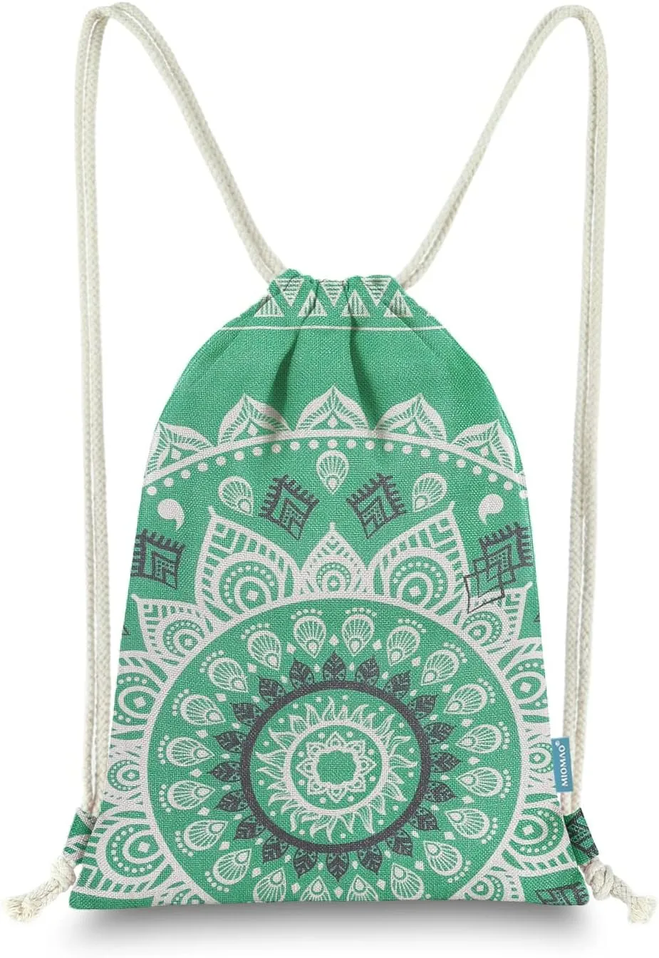 Drawstring Backpack Mandala Style String Bag Canvas Beach Sport Daypack