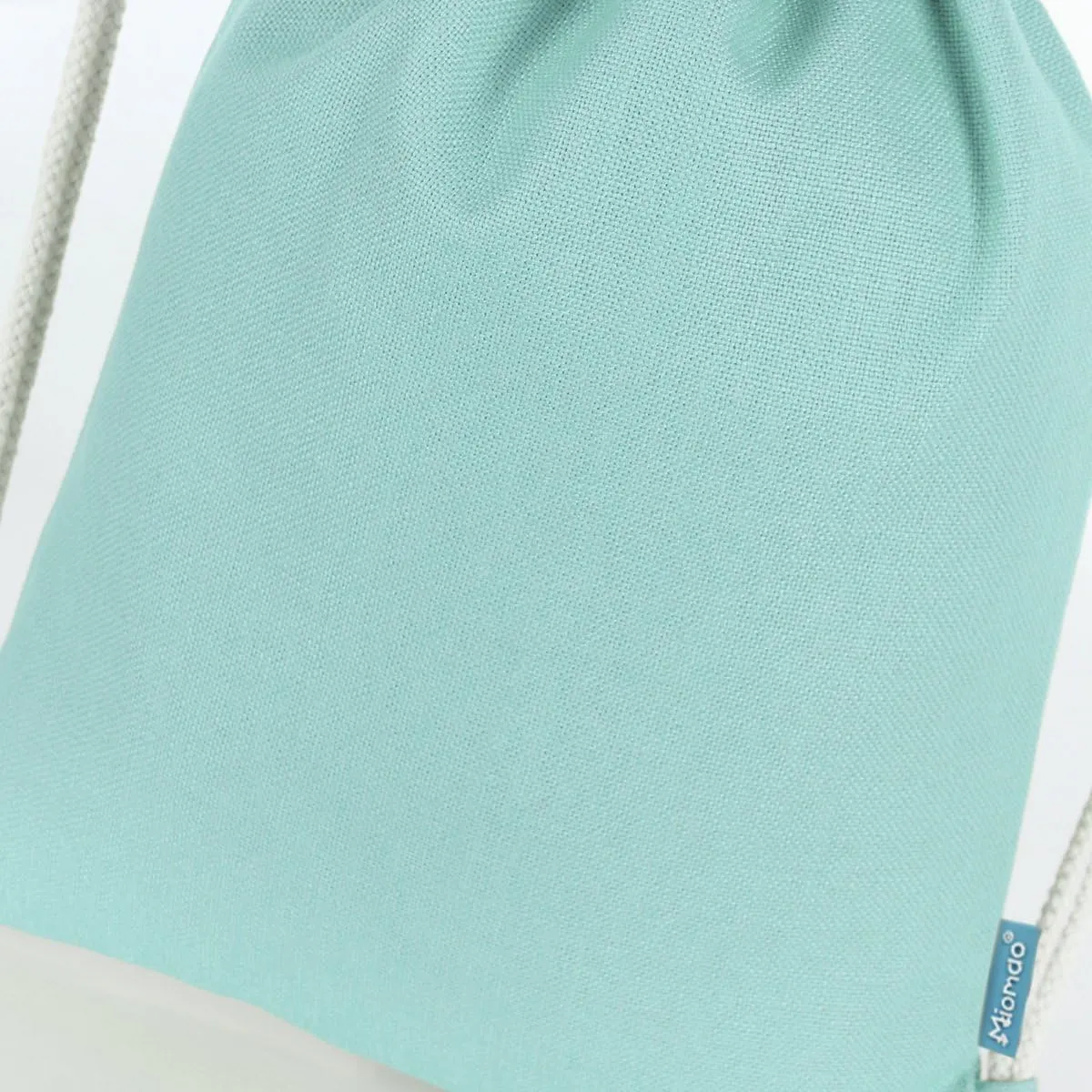 Drawstring Backpack Simple Style String Bag Canvas Beach Sport Daypack