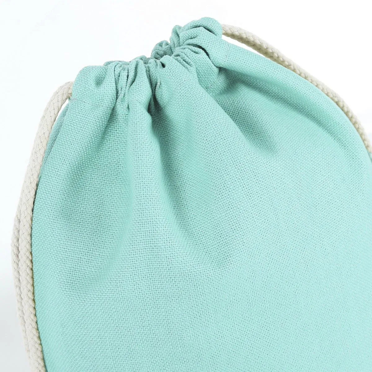 Drawstring Backpack Simple Style String Bag Canvas Beach Sport Daypack