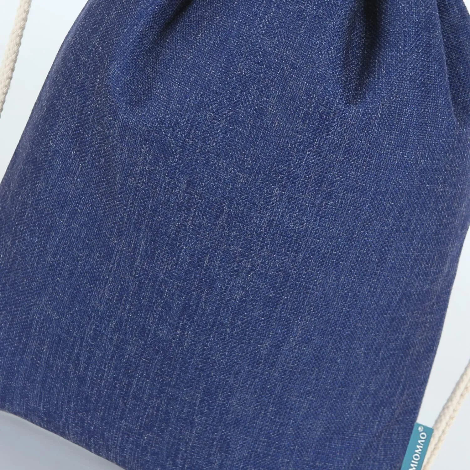 Drawstring Backpack Simple Style String Bag Canvas Beach Sport Daypack