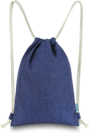 Drawstring Backpack Simple Style String Bag Canvas Beach Sport Daypack