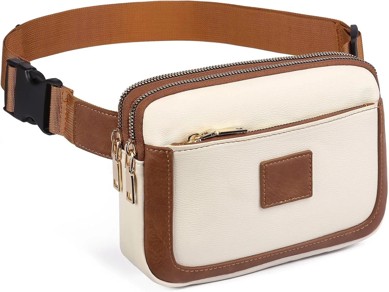 Fanny Packs for Women Leather Belt Bag Crossbody Fashion Waist Packs Bum Bag with Adjustable Strap