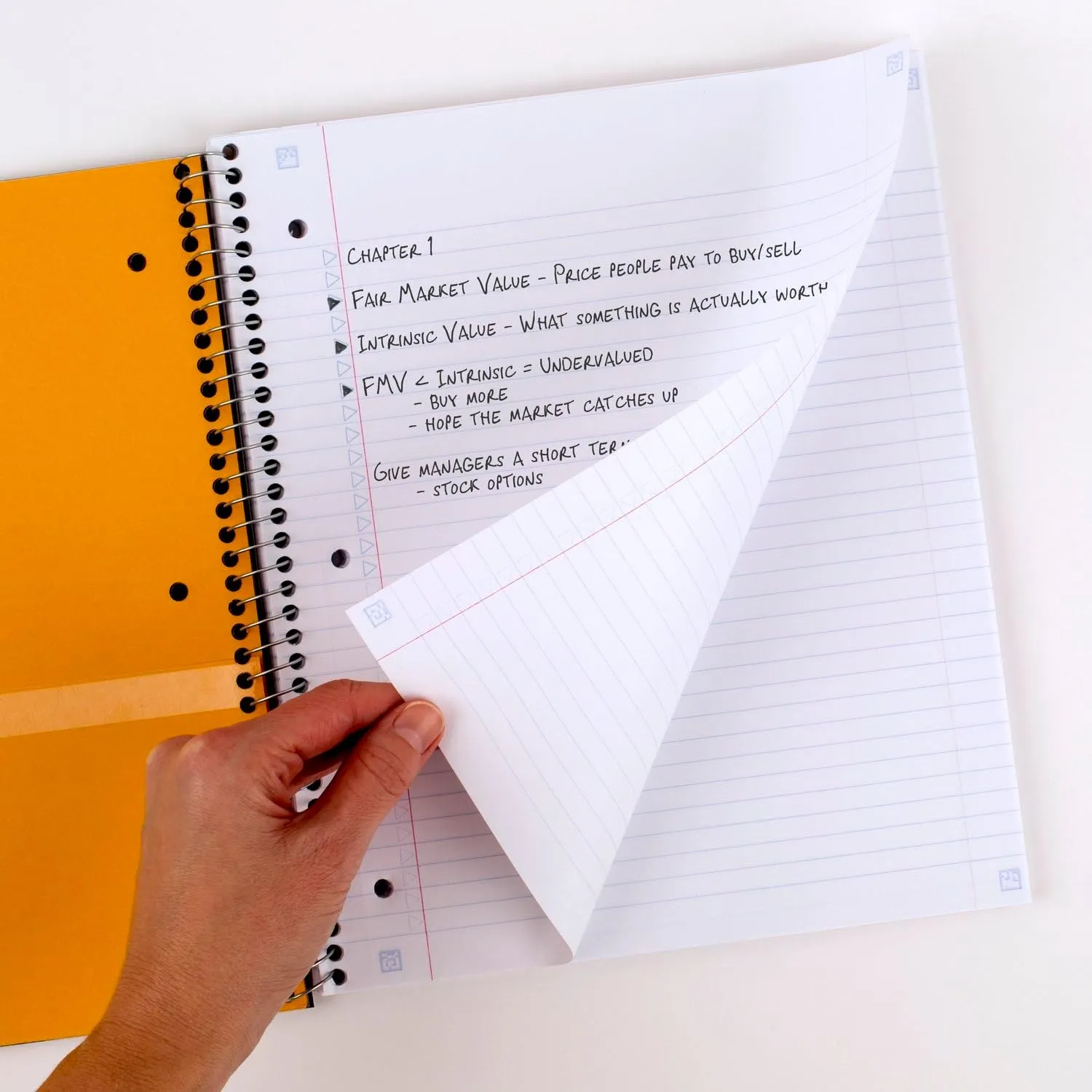 Five Star Spiral Notebook   Study App, 3 Subject, College Ruled Paper, Fights Ink Bleed, Water Resistant Cover, 8-1/2" x 11", 150 Sheets, Black (72069)