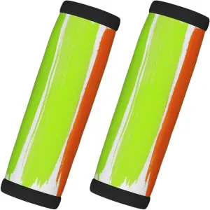 Five Vertical Stripes Neon Yellow Green Luggage Handle Wrap 2 Pcs Travel Bag Wraps for Luggage Suitcase Travel Bag Trolley Case Identifiers Five Vertical Stripes Neon Yellow Green Luggage Handle Wrap 2 Pcs Travel Bag Wraps for Luggage Suitcase Travel Bag Trolley Case Identifiers