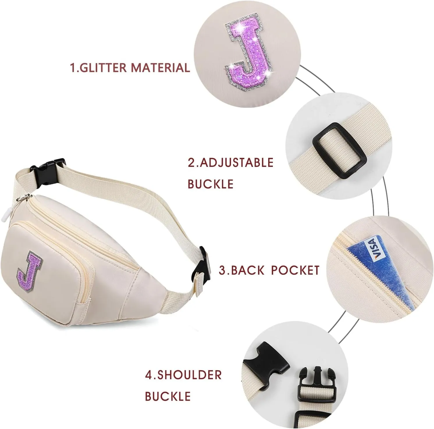 Kids Fanny Pack for Girls, Cute Waist Bag Birthday Gift