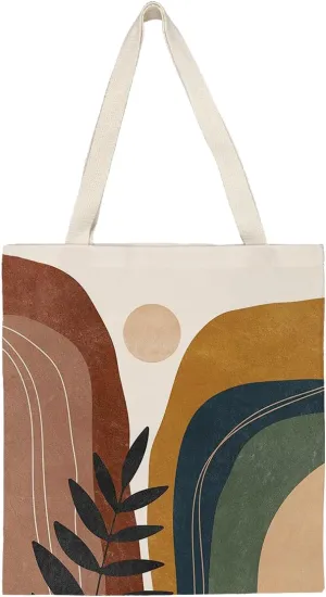 kunlisa Canvas Tote Bag,Western Tote Bag,Western Tote Bags for Women,Reusable Grocery Bags Canvas 14x15 Inch