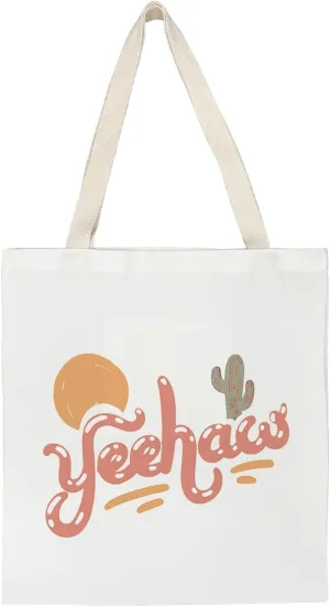 kunlisa Canvas Tote Bag,Western Tote Bag,Western Tote Bags for Women,Reusable Grocery Bags Canvas 14x15 Inch