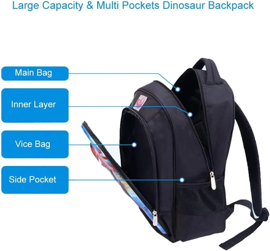 MATMO Monster Backpack for Boys Girls Kids Monster Print Backpack Cool Pattern School Bag (Backpack 23-4)