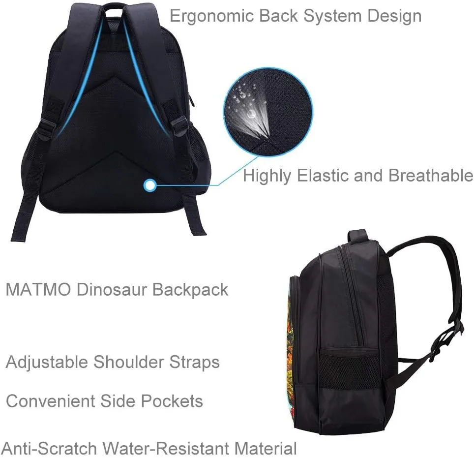 MATMO Monster Backpack for Boys Girls Kids Monster Print Backpack Cool Pattern School Bag (Backpack 23-4)