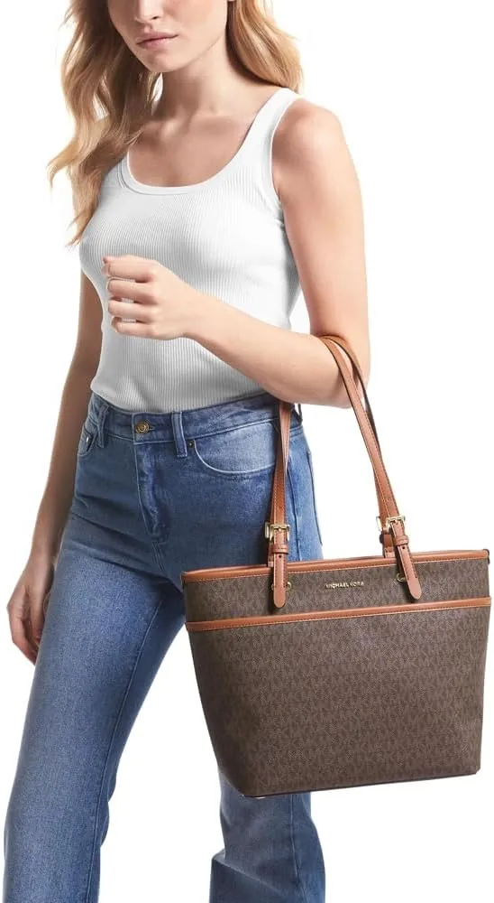 Michael Kors Winston Medium Top-Zip Pocket Tote Bag