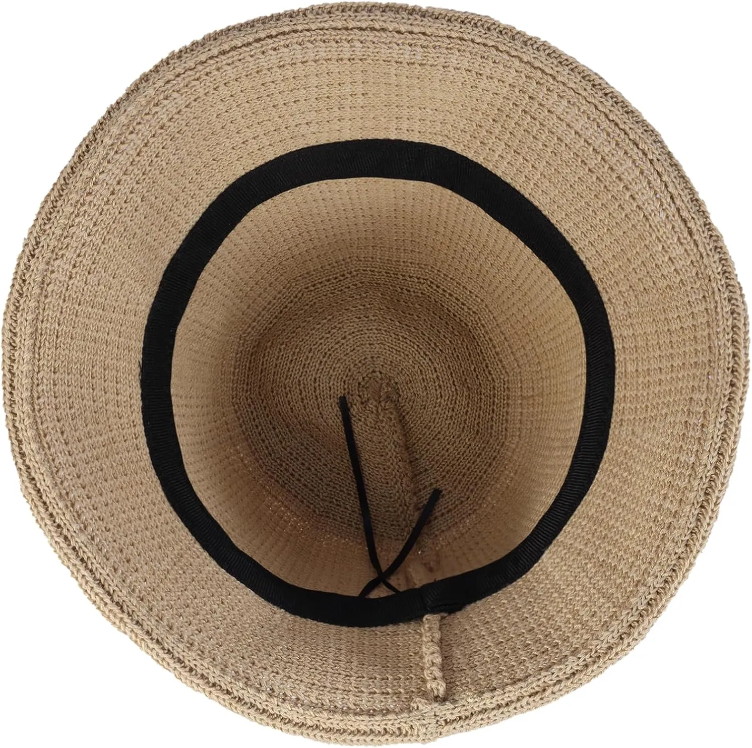 MILAKOO Crochet Bucket Hat Knit Braided Floppy Soild Color Cap for Women Foldable Sun Bowler Hat